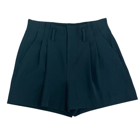 VINCE. Deep Navy Blue Pleated High-Rise Pleated Front Dress Shorts Women’s  4 - Picture 1 of 10